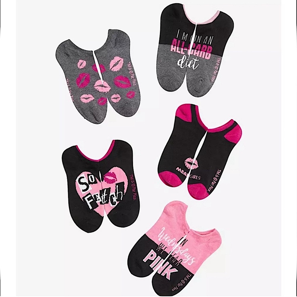 NWT Mean Girls Quotes No Show Socks
